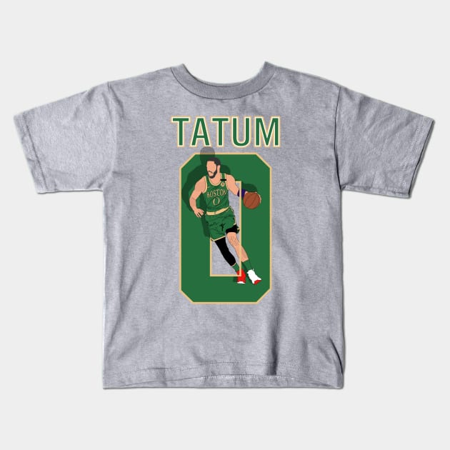 Jayson Tatum Kids T-Shirt by FootballBum